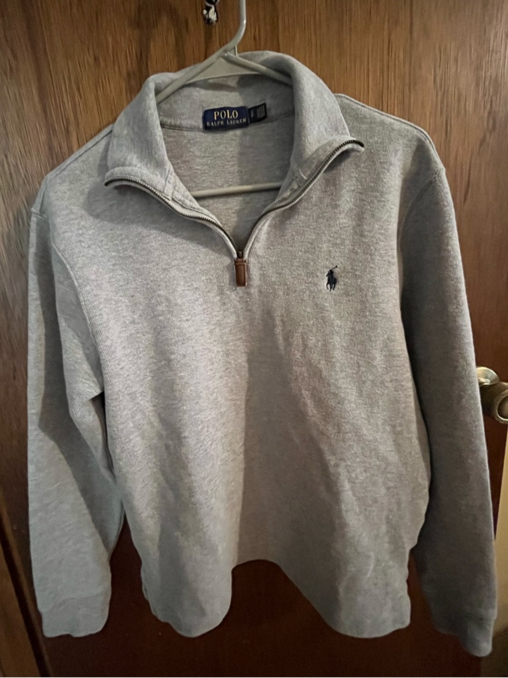 Polo by Ralph Lauren Light Gray Zip-Up Sweater